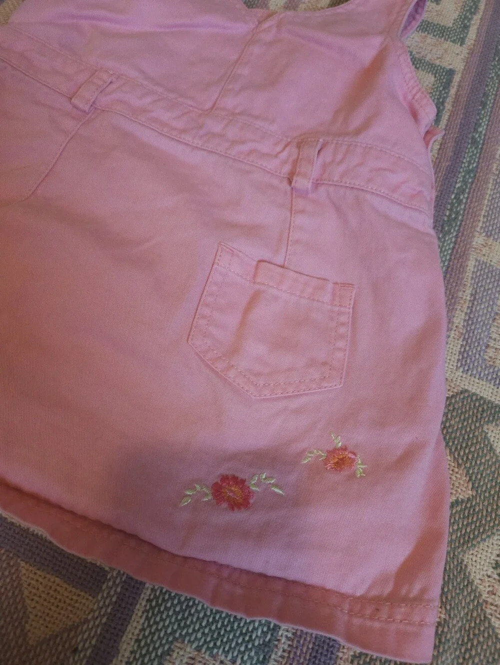 Oshkosh Skirt Floral Pink Overalls Size 18 Months